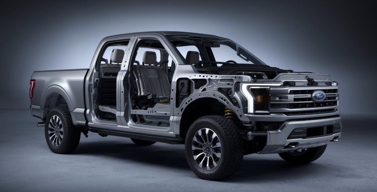 Aluminum Repair showing a ford truck aluminum body underneath Aluminum-Repair-showing-a-ford-truck-aluminum-body-underneath